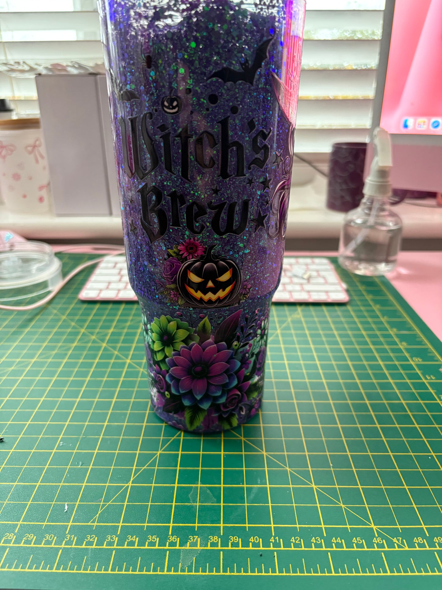 40oz snow globe tumbler